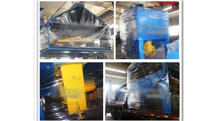 發(fā)往遼寧朝陽(yáng)Q6926輥道通過(guò)式拋丸機(jī)裝車(chē)發(fā)貨現(xiàn)場(chǎng)