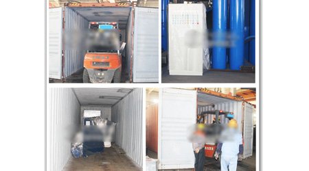 發(fā)往格魯吉亞q69系列輥道通過式鋼板型材拋丸清理機(jī)第三車裝車發(fā)貨現(xiàn)場(chǎng)