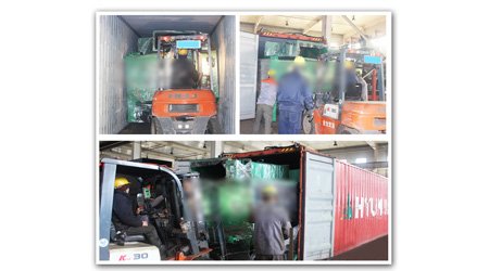 發(fā)往墨西哥Q6918大型輥道通過(guò)式拋丸機(jī)表面除銹機(jī)第二車(chē)發(fā)貨現(xiàn)場(chǎng)